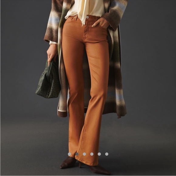 Anthropologie | Hudson Barbara Coated Bootcut Jeans in Toffee Size 33 - Picture 4 of 16